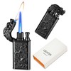 Torch Lighter Magic Dual Flame Dragon Lighter, Windproof Adjustable Jet