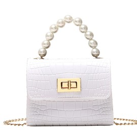 Little Girls Crossbody Purses Toddler Handbag Mini Casual Messenger Shoulder Bag for Kids (A-White)