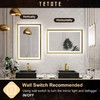 TETOTE Gold LED Mirror for Bathroom 20x28 Metal Frame Frontlit