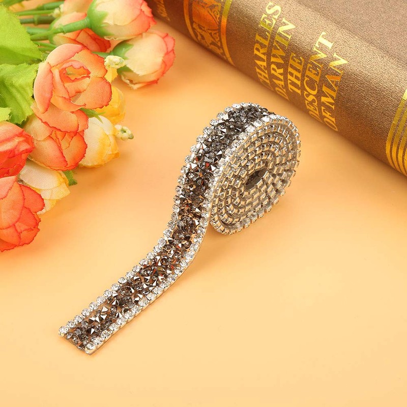 Akozon Diamond Ribbon Roll 1yard 15mm Diamond Mesh Wrap Roll