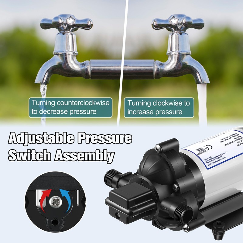 Dreyoo 40-80 PSI Water Pressure Pump Pressure Switch Assembly for