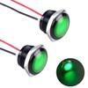 2PCS 16mm Metal Indicator Light, 12-24V AC/DC 20mA Waterproof IP67