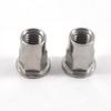 20Pcs M10x21 Stainless Steel Half Hexagon Rivet Nut Flat Head