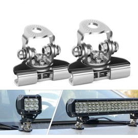 GREENBEAN Work Light, Mounting Hardware, 2 Pieces, 304 Stainless Steel, Bracket, Stay, Sheet Metal, Pinching, LED, Work Light, Light Bar, Searchlight, Universal Stand, Set of 2