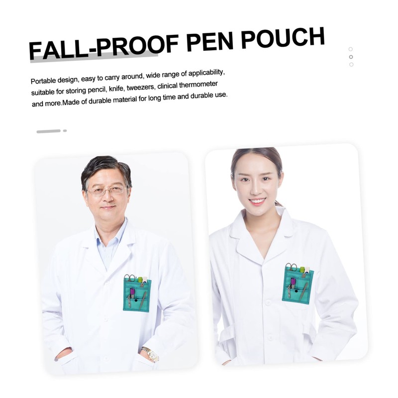 Operitacx 1 Pocket Organizer Tool Pouch Nurse Pen Protector Emerald