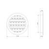 Ø 160mm 6 inch Round Grey Aluminium Ventilation Grille -