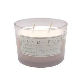 Sand + Fog Scented Candle - Eucalyptus Lavender – Additional Scents and Sizes – 100% Cotton Lead-Free Wick - Luxury Air Freshening Jar Candles - Perfect Home Decor – 12oz