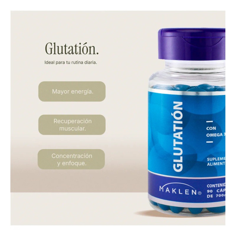 Glutatin Puro Omega 3 Antioxidante 90 Softgels Maklen Sin Sabor
