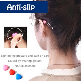 UPIONIC Anti-slip Soft Glasses End Tips, Silicone Tube Sleeve Eyeglass Ear Pieces Holder, Comfortable Glasses Retainer For Glasses Sunglasses(Clear,10pairs)