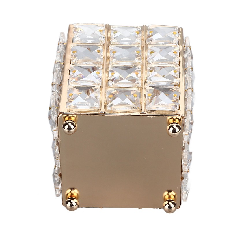 European Style Crystal Storage Box Crystal Jewelry Trinket Box Square