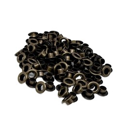 YiiSeeJo 200 Pcs 1/8 Inch (3mm) ID Grommets Eyelets, Metal Grommet Kit Hole Self Backing Eyelet for DIY Holster, Sheath Making, Clothes (Antique Brass)