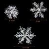 MEETOOT 61PCS Snowflake Sequins Plastic 2.36inch 4.33inch 5.9inch with Fishing