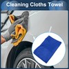 INFINAUTO Cleaning Cloths Towel,Car Drying Plush Cloth Absorbent Microfiber Blue,1pcs