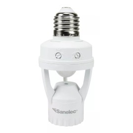 Sanelec Portalampara Sanelec Sensor Movimiento 360º Color Blanco