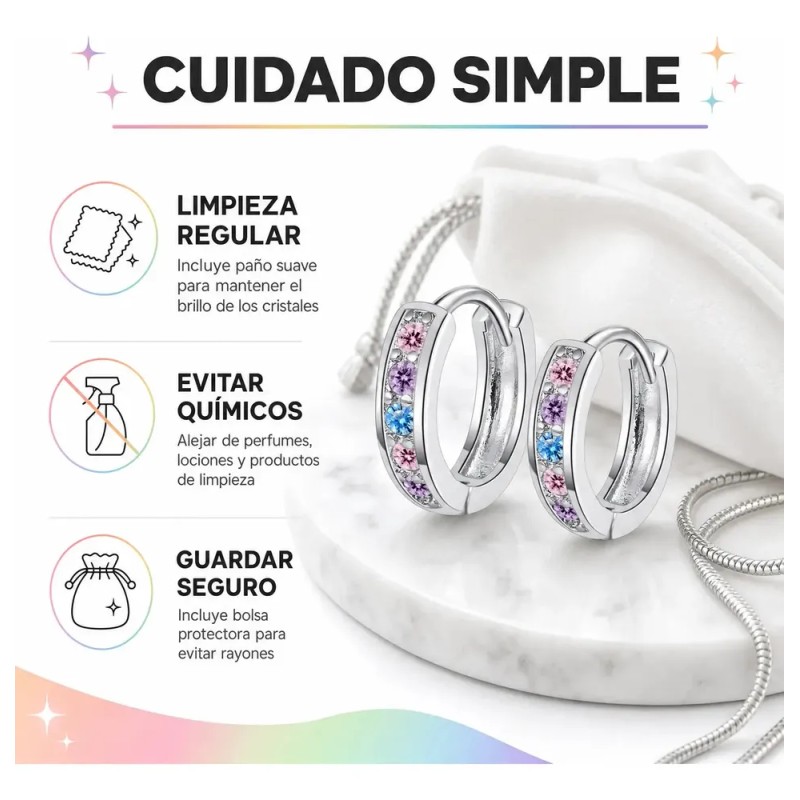Aretes Plata Pura Con Moissanita Diseño Minimalista 13mm