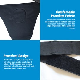 Hernia Belt, Comfortable Lightweight Ostomy Belt, Breathable Cloth Belly Binder for Men and Women-