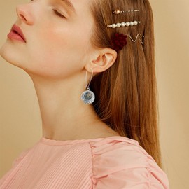 JNONL Vintage Silver Bohemian Shell Round Circle Dangle Drop Earrings Unique Retro Boho Disc Hoop Earrings for Women Statement Jewelry Gifts (Silver)