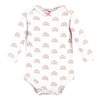 Hudson Baby Unisex Baby Thermal Long Sleeve Bodysuits, Creative Rainbows,