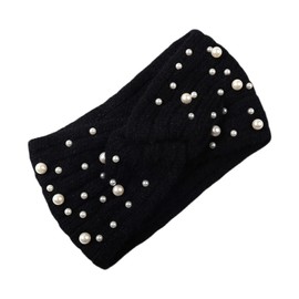 VALICLUD 1Pc Pearl Plush Headband Headbands for Women Hair Wraps for Women Warm Headband Bandanas for Women Hair Bands Hair Decorations Hair Band Bag Women's Flannel Fashion