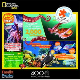 Buffalo Games - NAT Geo - Ocean - 400 Piece Jigsaw Puzzle for Families Challenging Puzzle Perfect for Game Nights - Finished Puzzle Size is 21.25 x 15.00