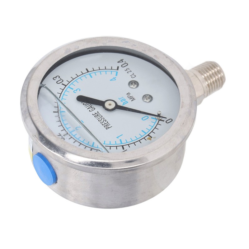 Vacuum Pressure Gauge Shockproof Radial Stainless Steel Case for Industrial