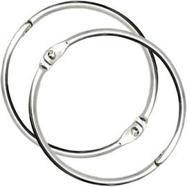 1.5 Inch (20 Pack) Loose Leaf Binder Book Rings, with Metal Nickel Plated for Key,and Index Cards, for School, Home, or Office, Silver
