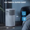 24" Windowless Portable Air Conditioner, 15H Timer & 120°Oscillation, 3-IN-1