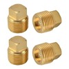 4 Pack 1/2" NPT Boat Drain Plugs Solid Brass Boat
