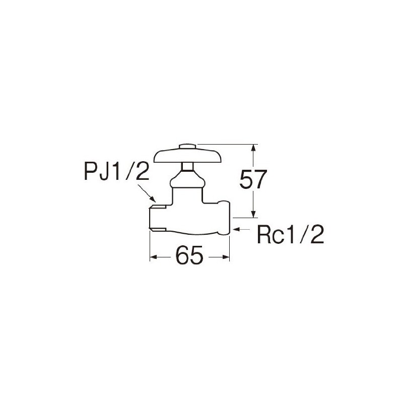SANEI [Valve/Stop-faucet] Cosmetic Valve Type 2