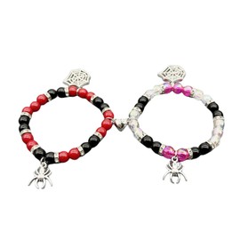 GIGB PBDK Matching Couple Friendship Relationship Distance Bracelet Energy Stone Beads Bracelets Pink Promise Stretch Bracelets