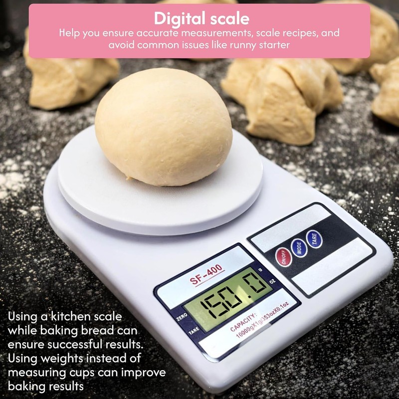 All-Inclusive 𝗣𝗥𝗘𝗠𝗜𝗨𝗠 Sourdough Starter Kit –Pink Sourdough Bread Baking Supplies