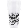 Unique Black Bats Plastic Party Cups - 16oz | Clear