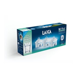 LAICA 76669 Pack of 3 BI-FLUX Water Filters with CAL, Multi-Coloured