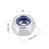 sourcing map M6 x1mm Nylon Insert Hex Lock Nuts, Carbon
