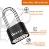 disecu® Heavy Duty Long Shackle 4 Digit Combination Lock Outdoor