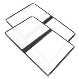 GLEAVI 2Pcs Transparent PVC Menu Covers for Restaurant Recipe Binder Looseleaf Folder Personal Planner Organizer Space Saving Design for Restaurant Supplies