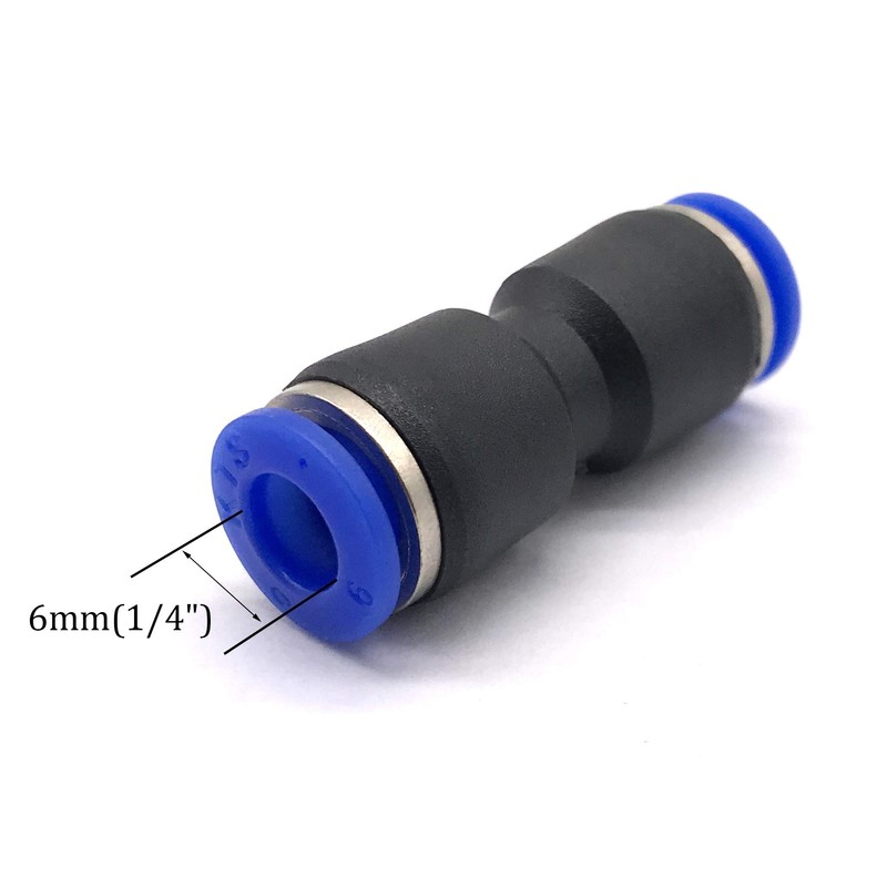 6mm Quick Fitting, 1/4” OD Push to Connect Pipe Tube