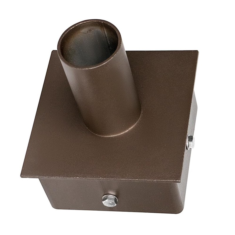 6" Square Pole Mount with 2-3/8" O.D. Tenon Adaptor Bracket,