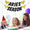 Aries Season Birthday Banner, Aries Season Birthday Party Black Gold