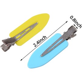 POFET Pack of 12 No Bend Hair Clips Makeup No Crease Hair Clips Pin Curl Clips for Hairstyle Pony Waves Styling or Makeup Application (4 Colours)