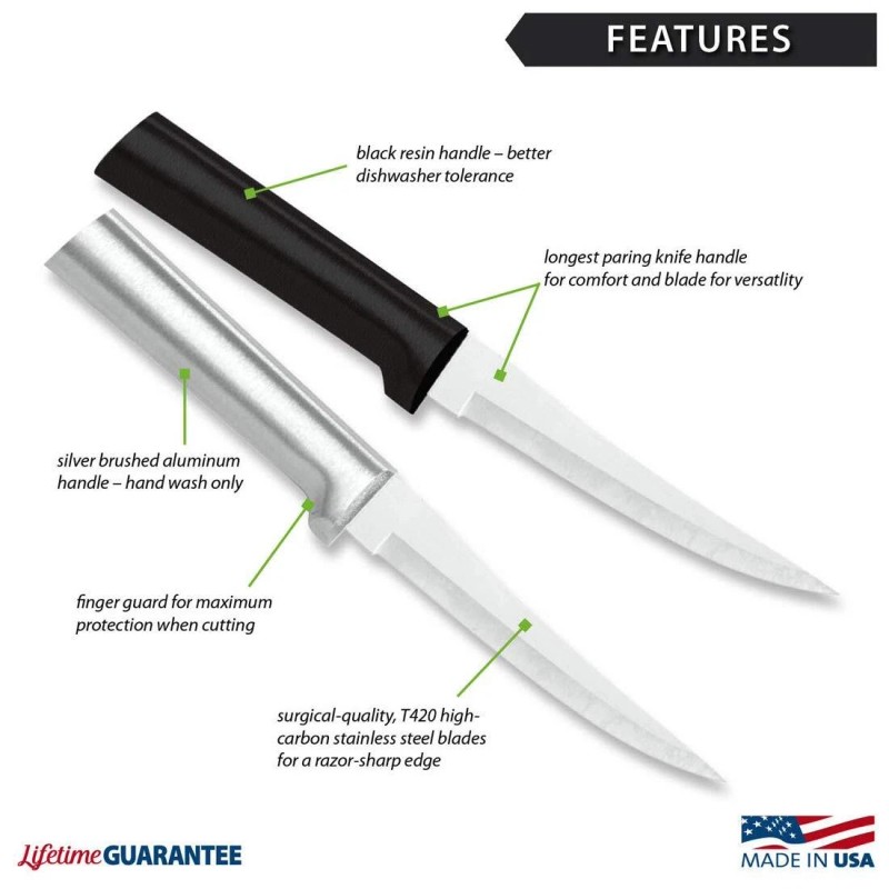 Rada Cutlery R127 Super Paring Knife 438 Inch Stainless Steel