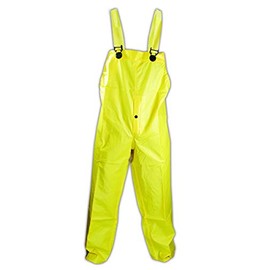Magid Glove & Safety P7819-XXL Magid P7819 Rain Master Yellow Vinyl Coated Bib Pants with Elastic Straps and Button Fly, Yellow, XXL (3 Pair)