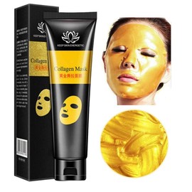 KlsyChry 24k Gold Mask Collagen Peel off Face Mask Blackhead Remover Facial Mask Mud Anti Wrinkle Skin Care Face Lifting Firming Moisturize 60g
