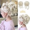 SARLA 2PCS Messy Bun Hair Pieces for Women Detachable Claw