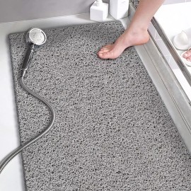 godehone Shower Mats Non Slip without Suction Cups, 15.7"× 36", Grey