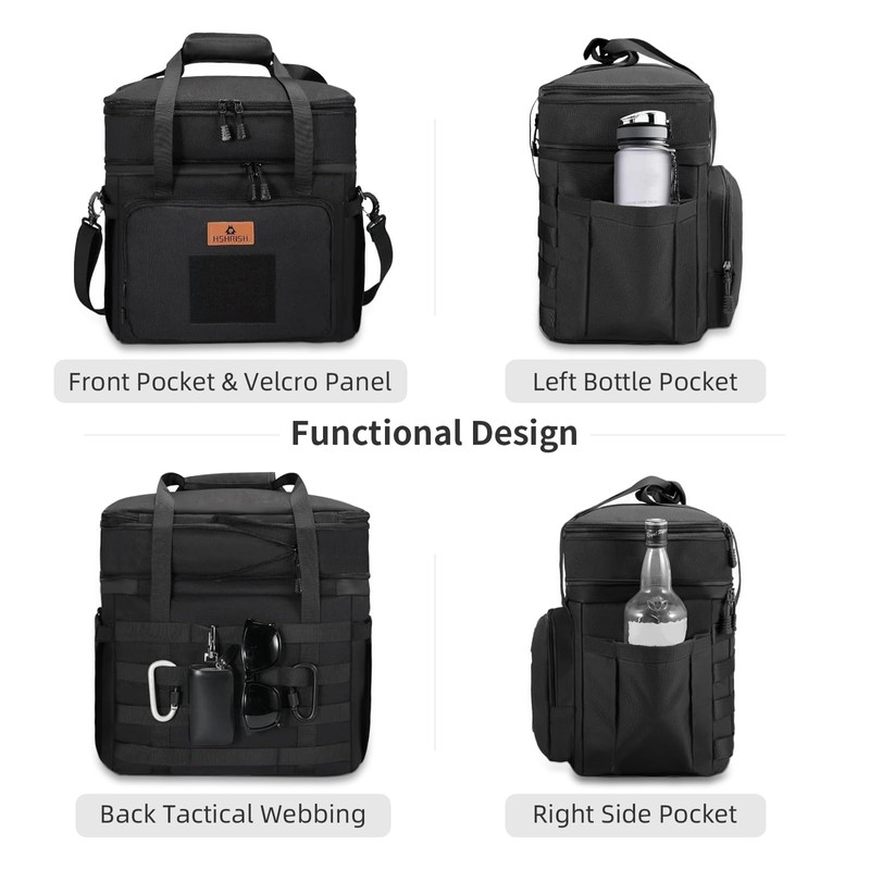 Tactical Lunch Box, Large Expandable Insulated Lunch Bag, Durable Waterproof