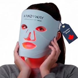 Kandyway | Antienvejecimiento | Terapia de Luz con Mascarilla Facial Led | Grado Médico | Terapia de Luz Roja para La Cara | Máscara Facial Led