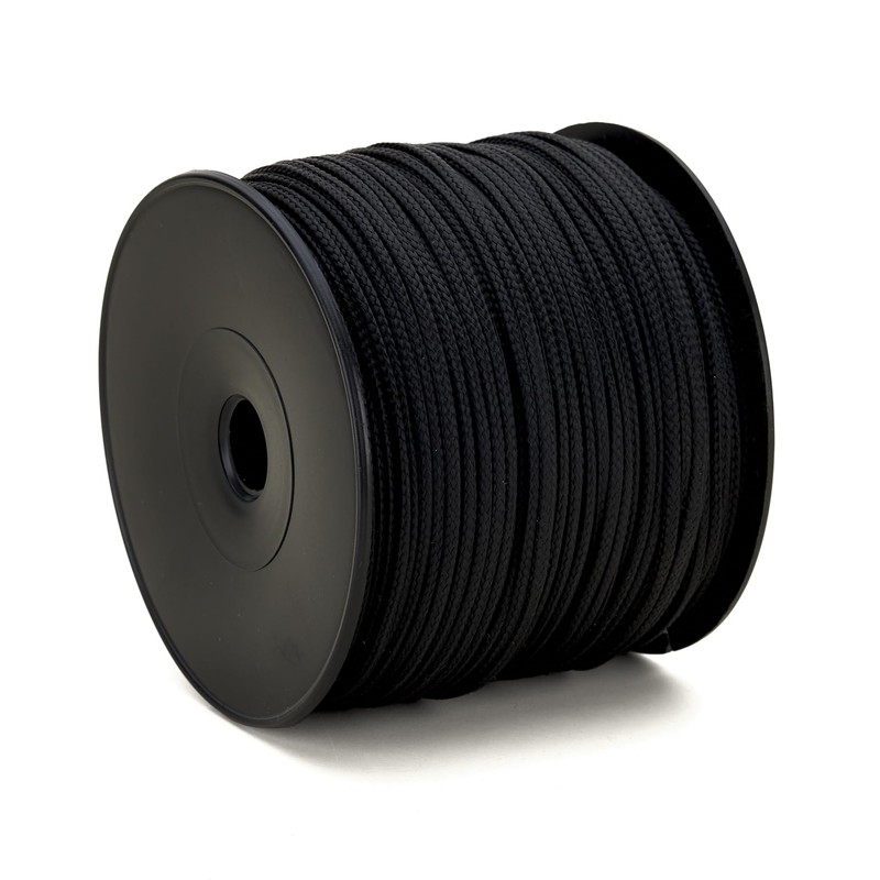 Braided Polypro Rope Black Diameter 1.5mm Spool 100m - Outdoor