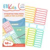 ETIKIDS TERMO COLORS: FRUITS -40 Thermal Labels in Various Colours