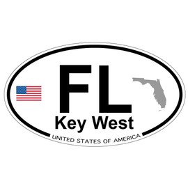 US Decal, Inc. Key West, Florida Oval Sticker